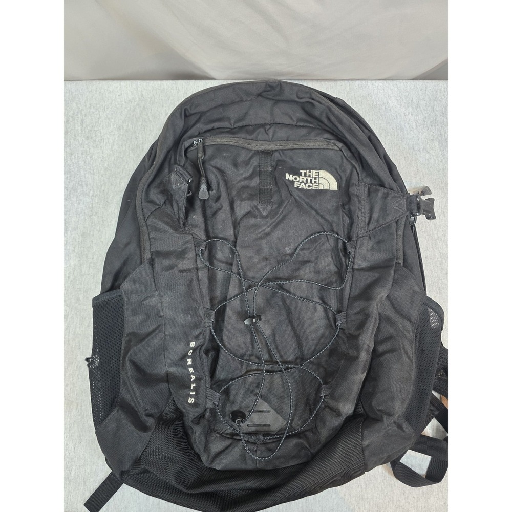 The North Face Borealis Men's Backpack - Black 28-liter pack front‎ crisscross